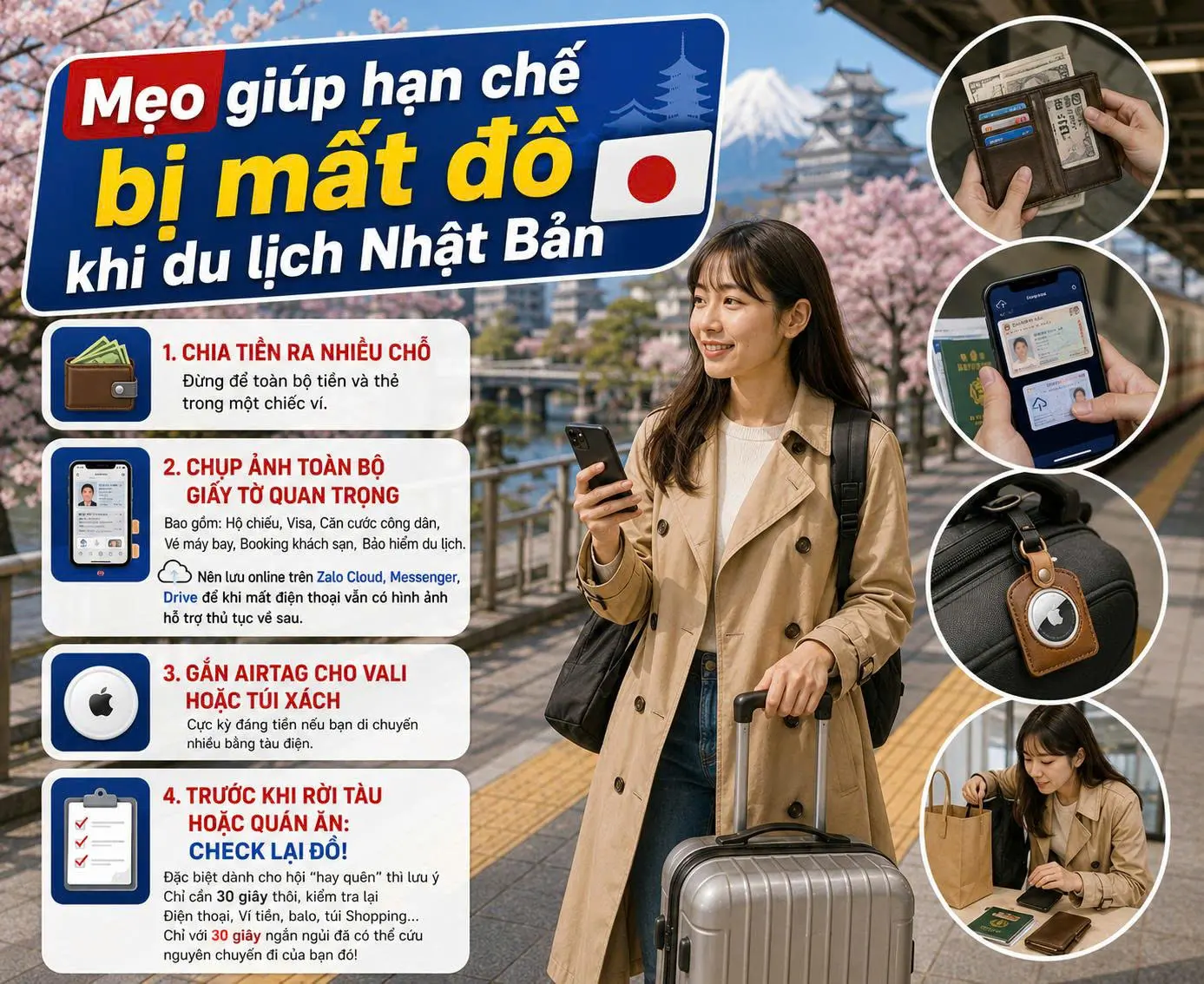 Bị mất đồ khi đi du lịch Nhật Bản - Mẹo giúp hạn chế bị mất đồ khi du lịch