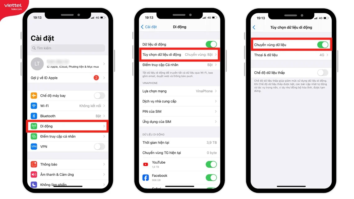 Hướng dẫn bật chuyển vùng dữ liệu trên Iphone khi eSim không hoạt động tại Nhật Bản