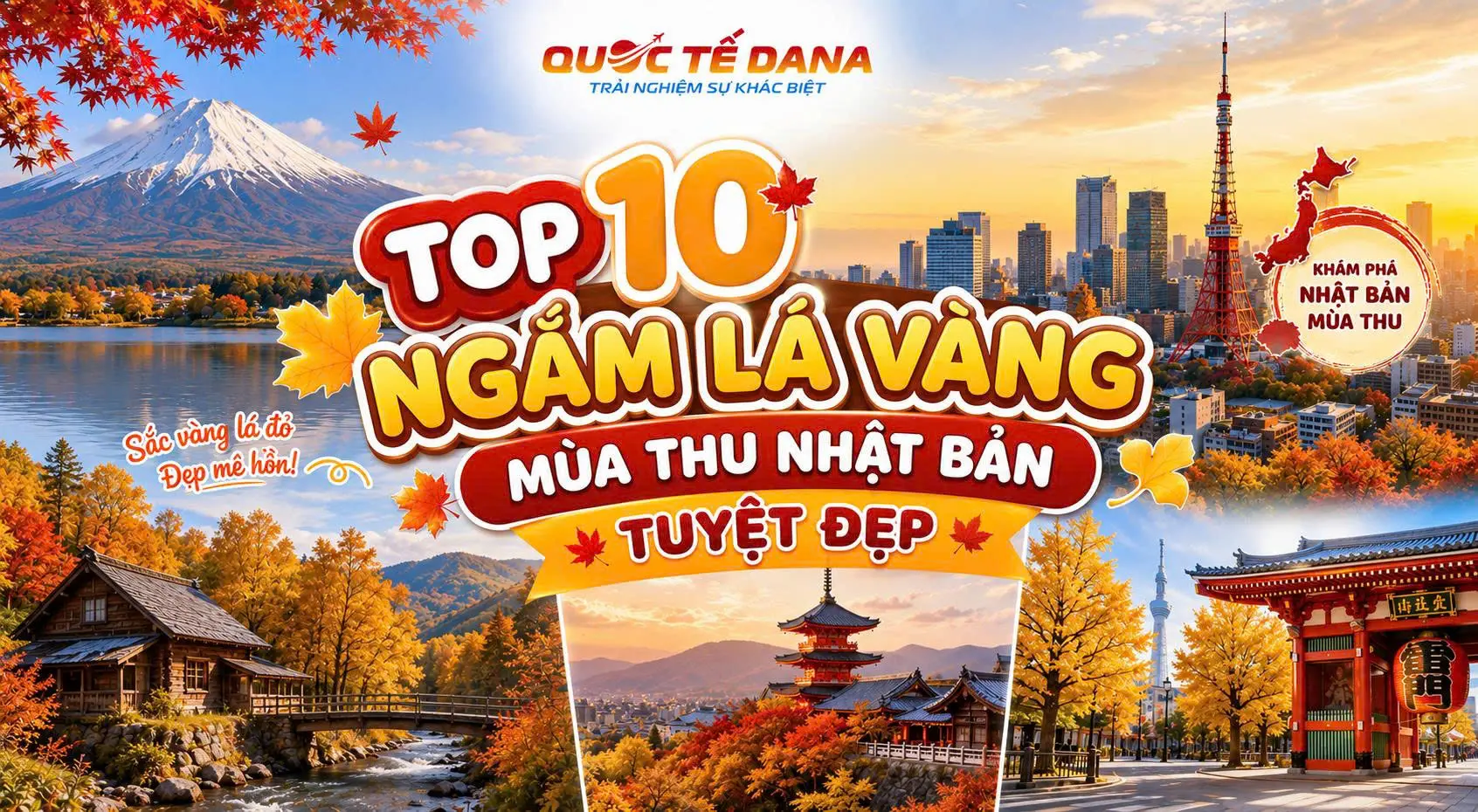 TOP 10 ĐỊA ĐIỂM NGẮM LÁ VÀNG LÁ ĐỎ MÙA THU NHẬT BẢN TUYỆT ĐẸP