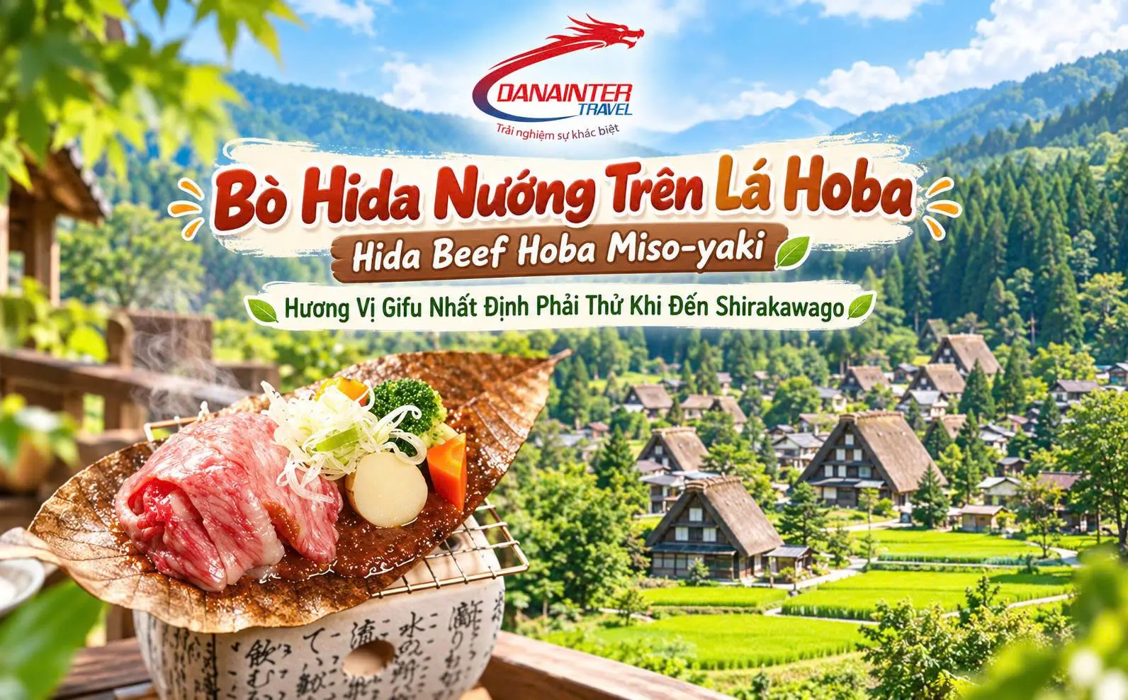 Bò Hida Nướng Lá Hoba – Hương Vị Gifu Nhất Định Phải Thử Khi Đến Shirakawago